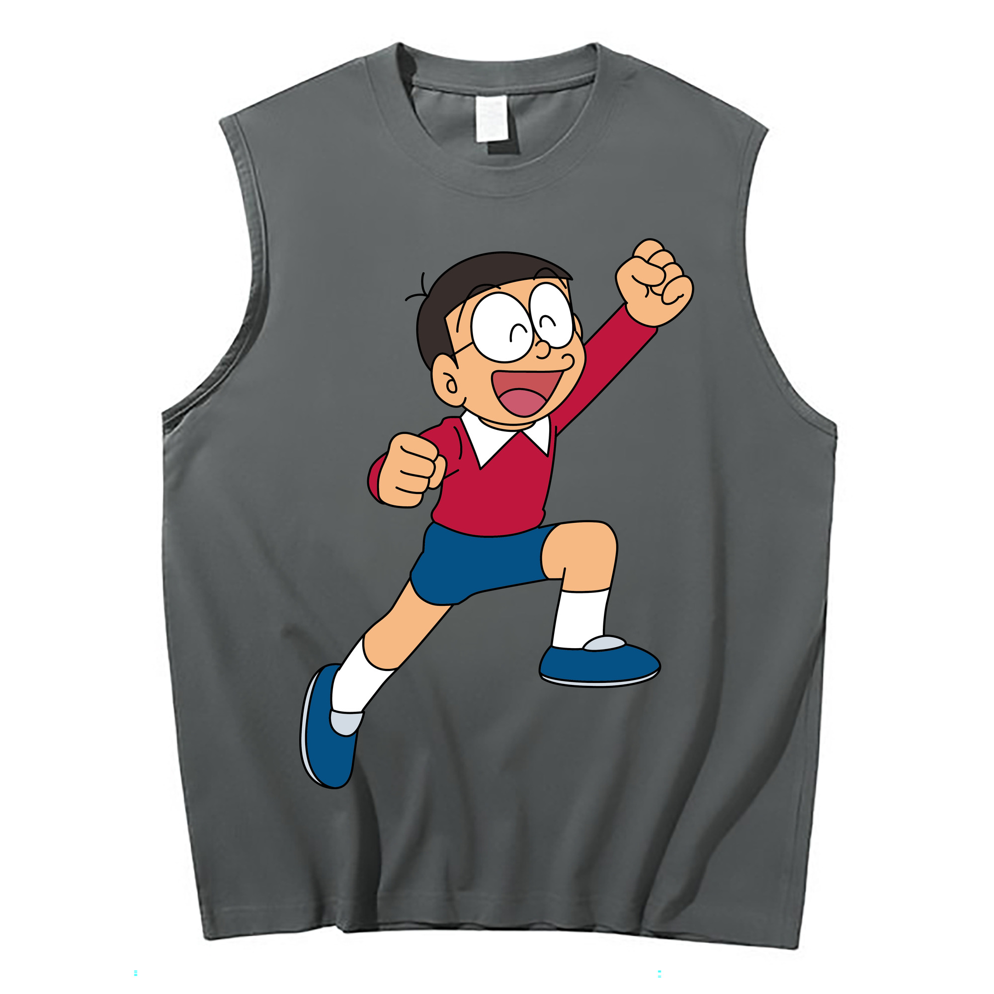 （画像用） ドラえもん 野比 のび太 Doraemon Nobita Nobi コットン100％タンクトップ（フロントプリント）